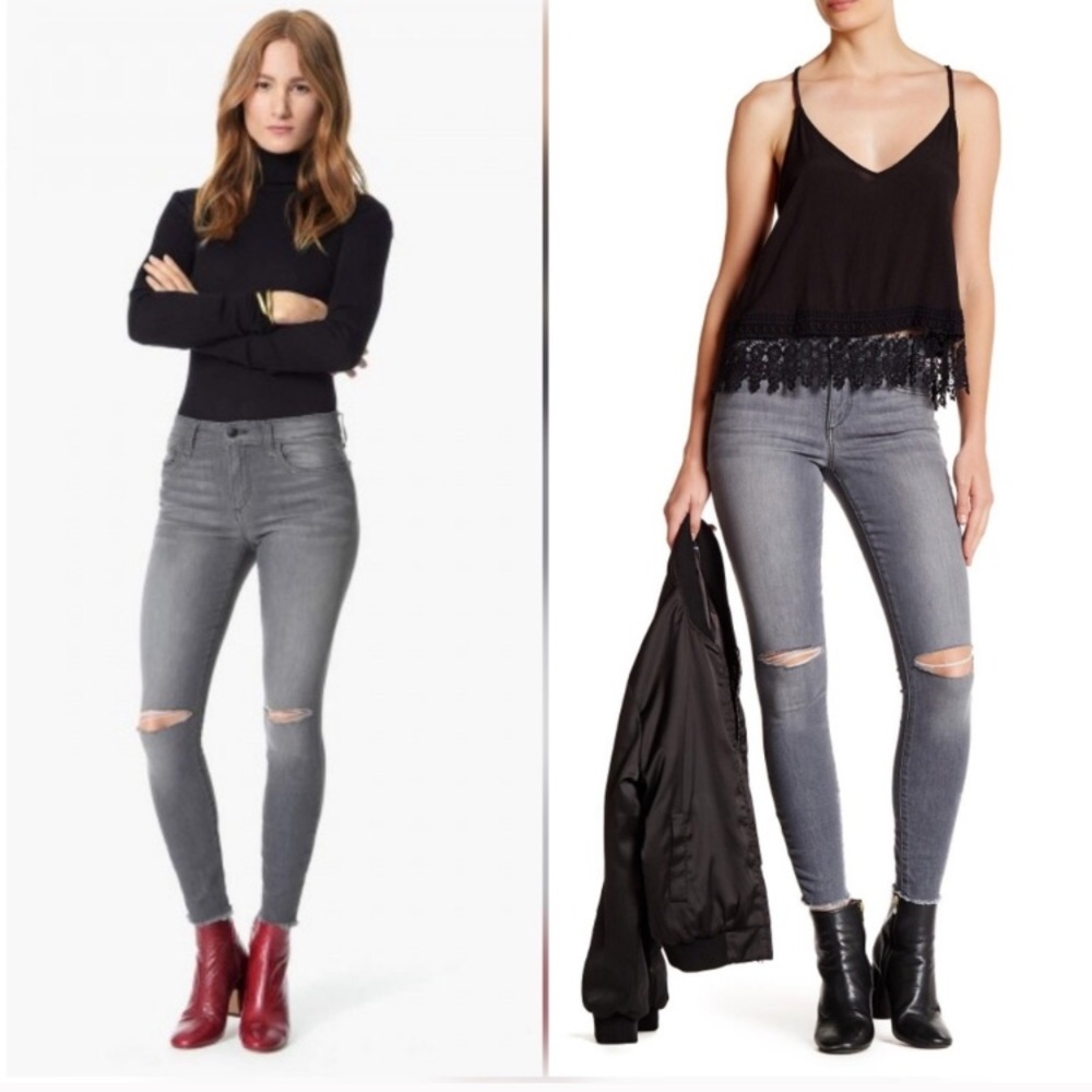 Joe’s jeans skinny grey destructed stretch Lorelei